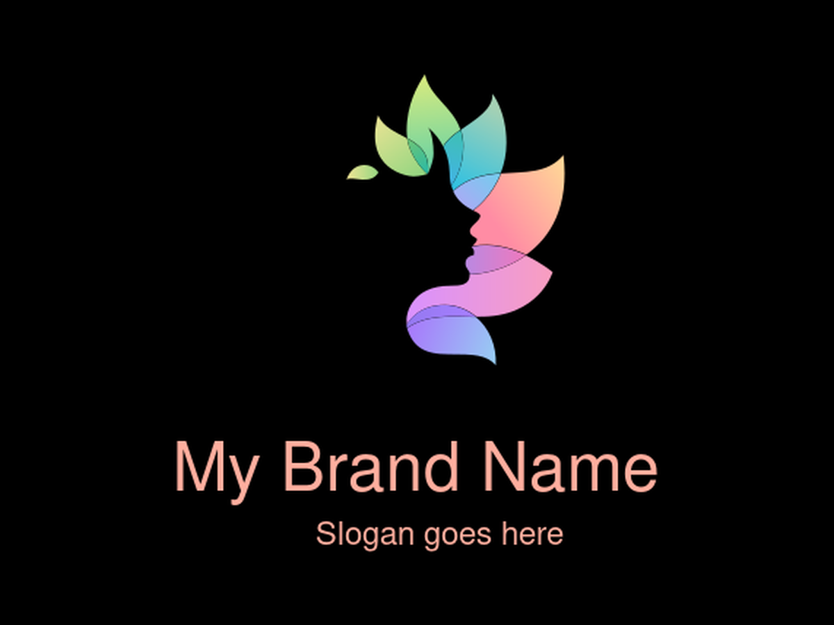 A Vibrant Leaf and Face Logo Design